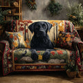 דפנה - כיסוי ספה מרופד דוגמת עץ