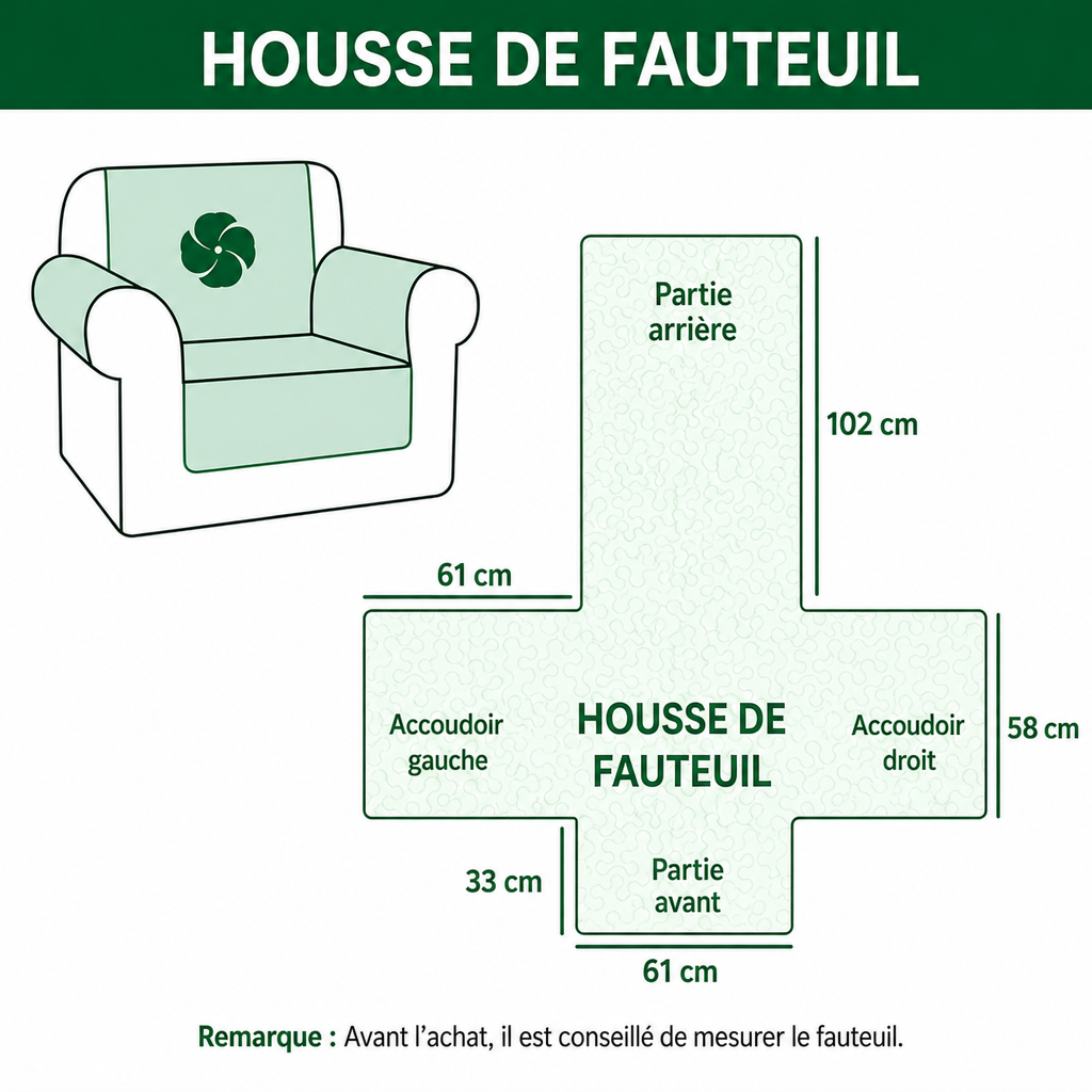 Suzon - Housse de canapé matelassée Motif Décoratif